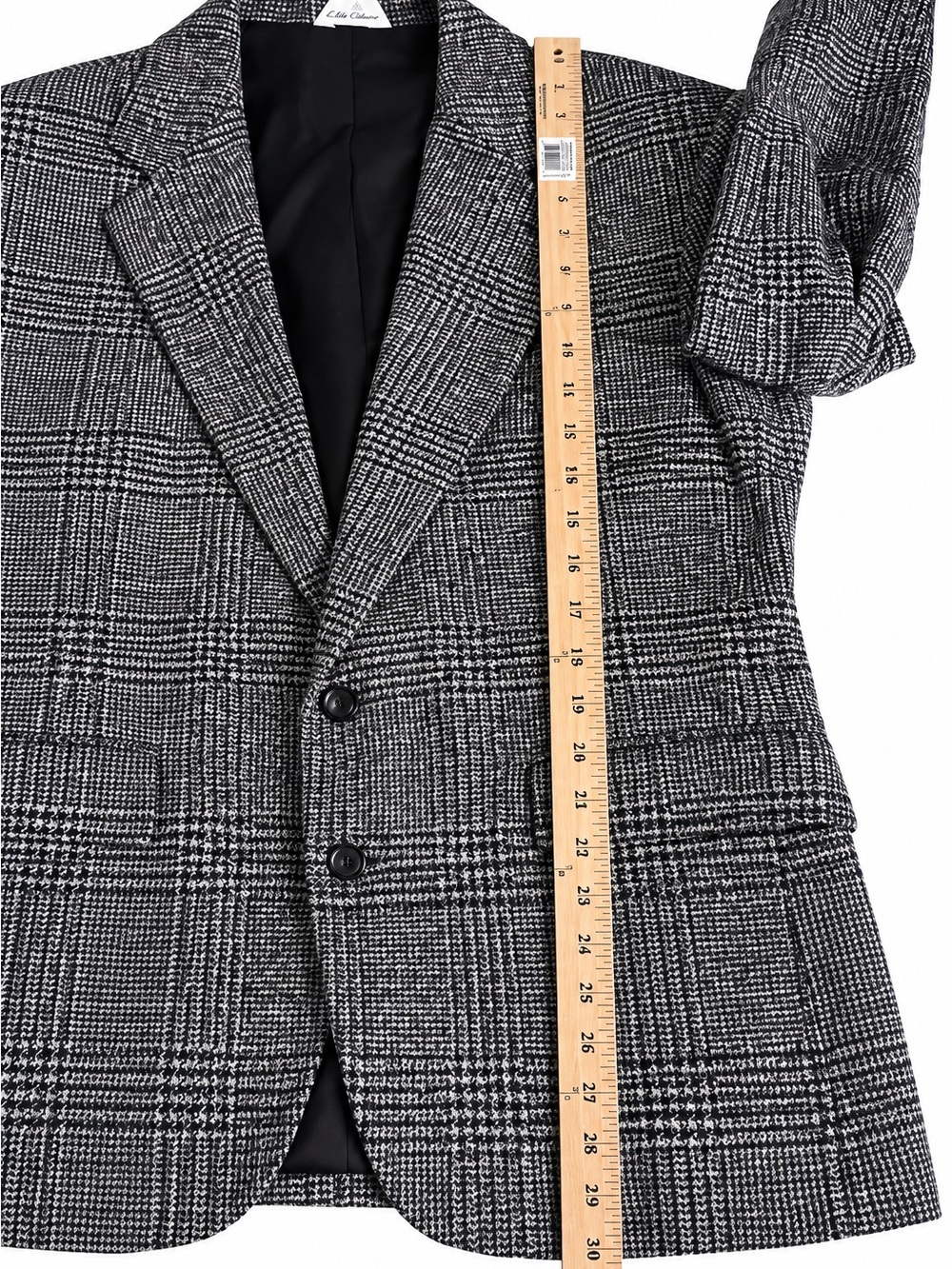 Haggar Black & Gray Glen Plaid Sport Coat